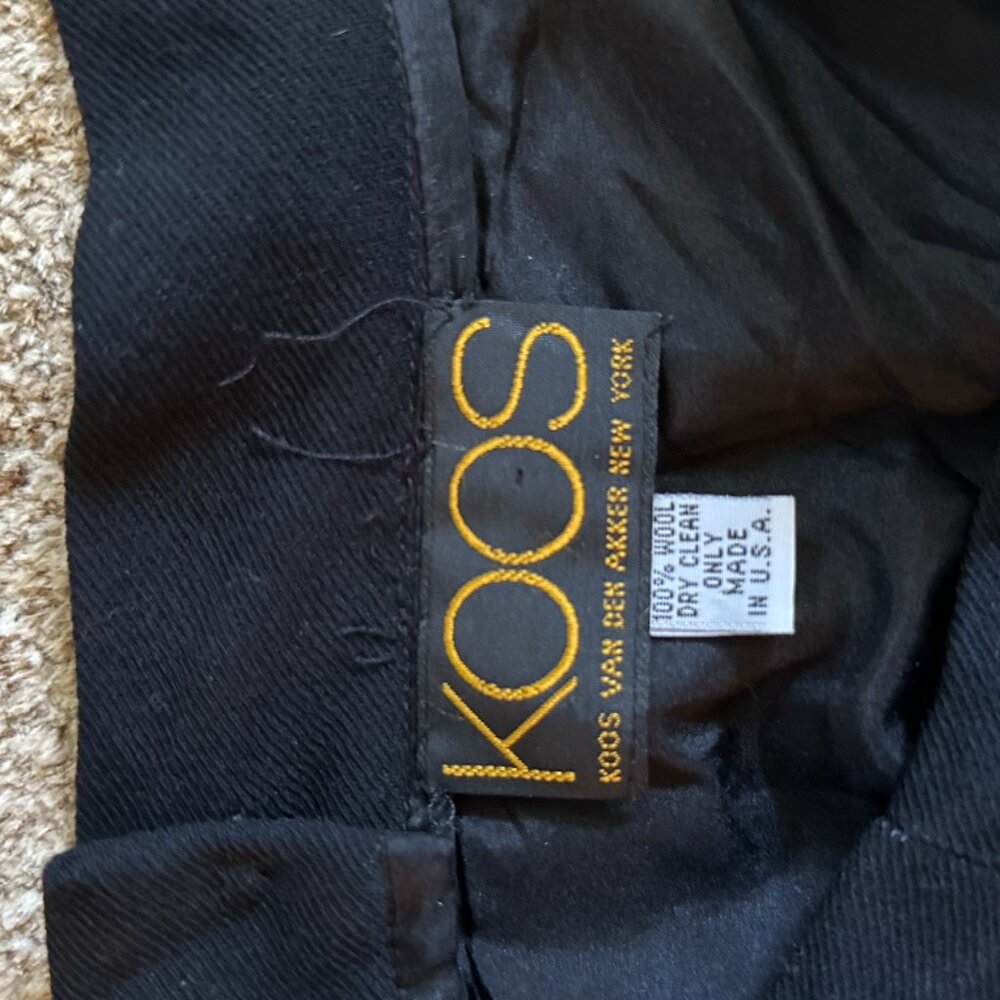KOOS VAN DEN AKKER BLAC FABRIC LACE TRIM MIDI SKIRT